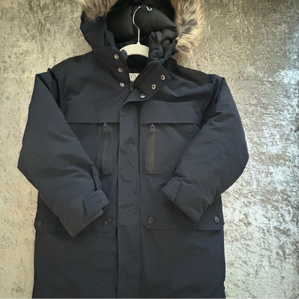 Boys Zara Coat Size 8 Navy Blue